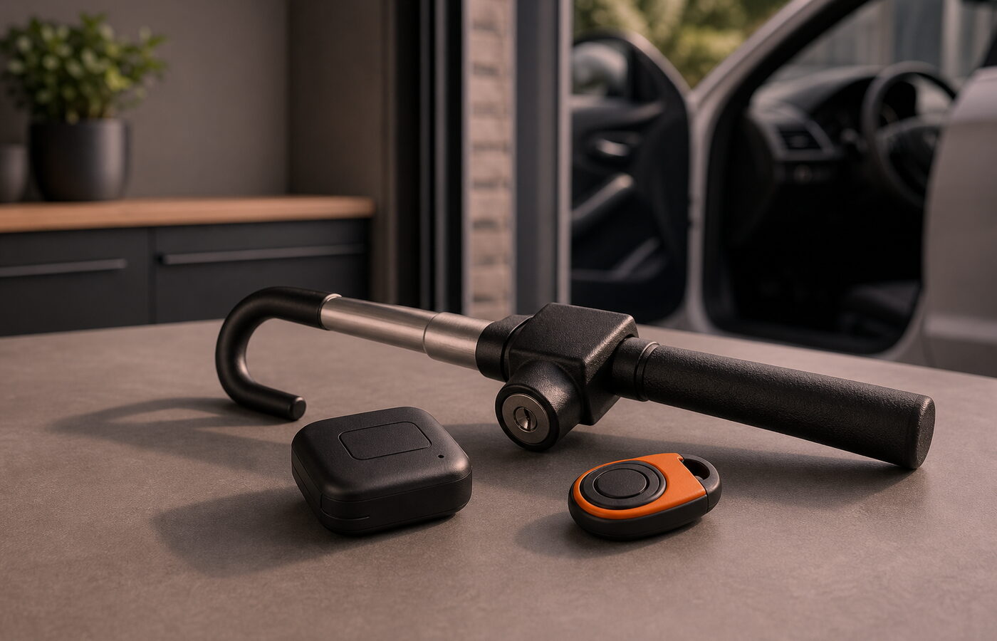 GPS tracker en auto-app met routecheck